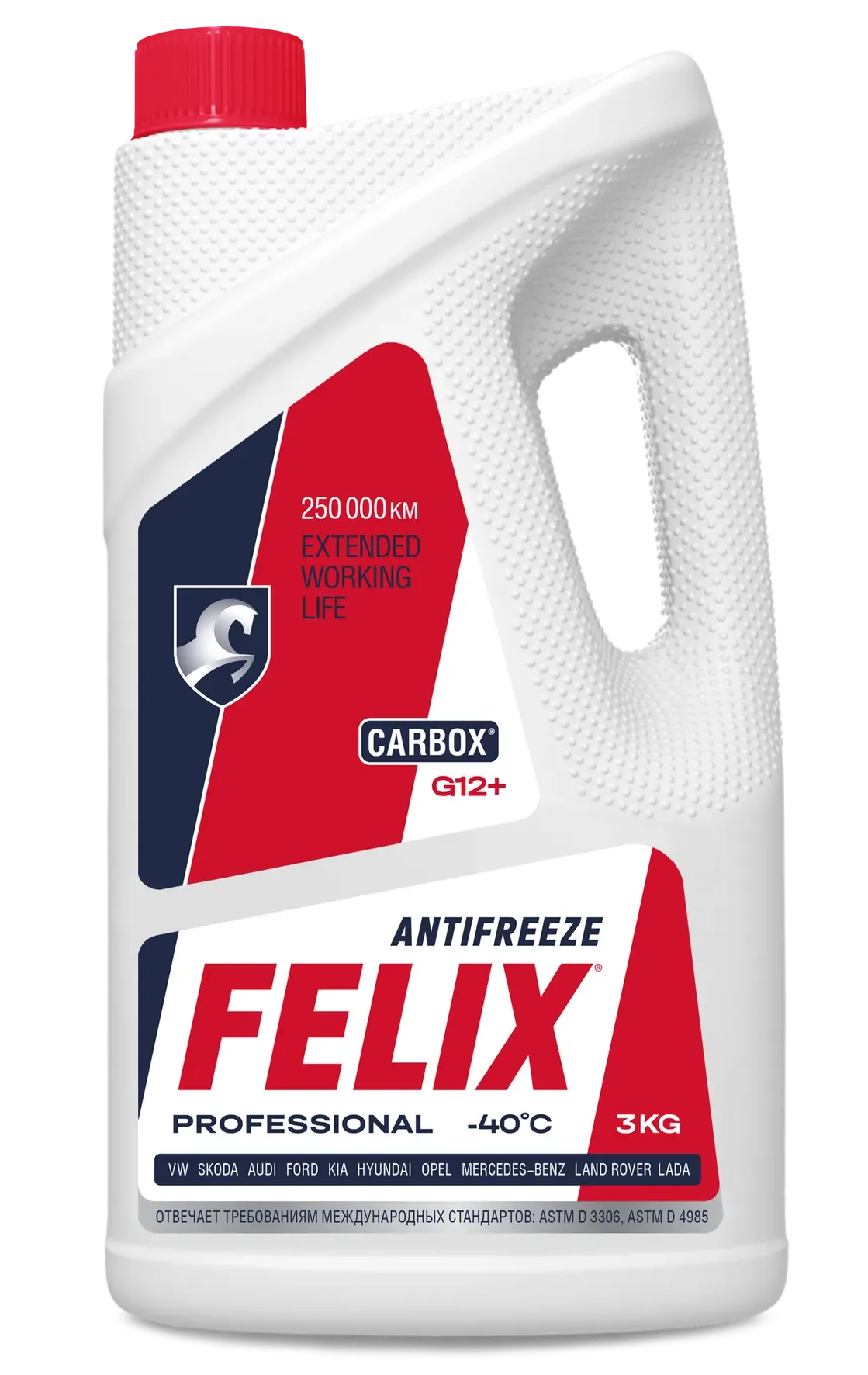 Антифриз FELIX CARBOX G12+ красный в п/э кан.3кг Felix. Артикул 430206326