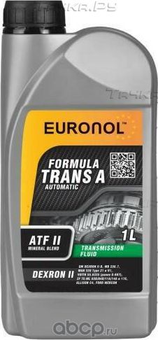 EURONOL Трансмиссионное масло TRANS A ATF III 1L. Артикул 80037