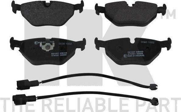 Тормозные колодки NK. Артикул 221507