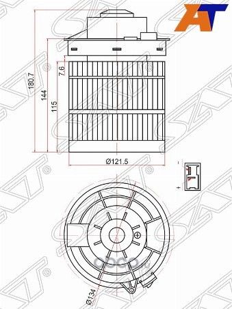 Мотор отопителя салона NISSAN JUKE 10- (SAT). Артикул ST272261KA0A