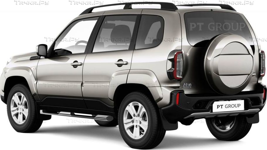 Защита порогов PT Group с накладками d=63 мм (НПС) для Lada Niva 2020-2026. Артикул LNT-21-220314.00