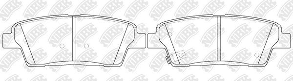 Тормозные колодки NiBK задние для Kia Quoris I 2013-2015. Артикул PN0649