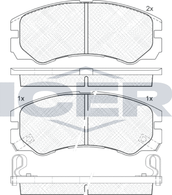 Тормозные колодки Icer передние для Isuzu Trooper II 1991-2004. Артикул 140990