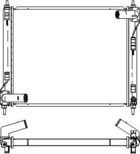 Радиатор охлаждения двигателя Sakura. Артикул 3341-8511