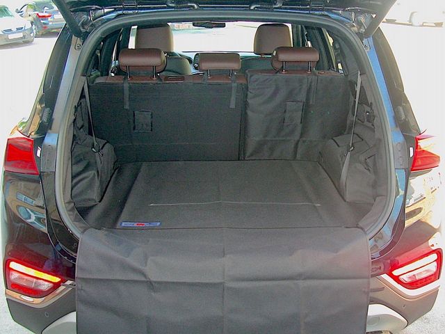 Защитный чехол AUTOSMSTUDIO "Maxi" в багажник автомобиля для Hyundai Santa Fe IV (7 мест) 2018-2026, коричневый. Артикул TP-H10SAFE-IV-MAXI-BR