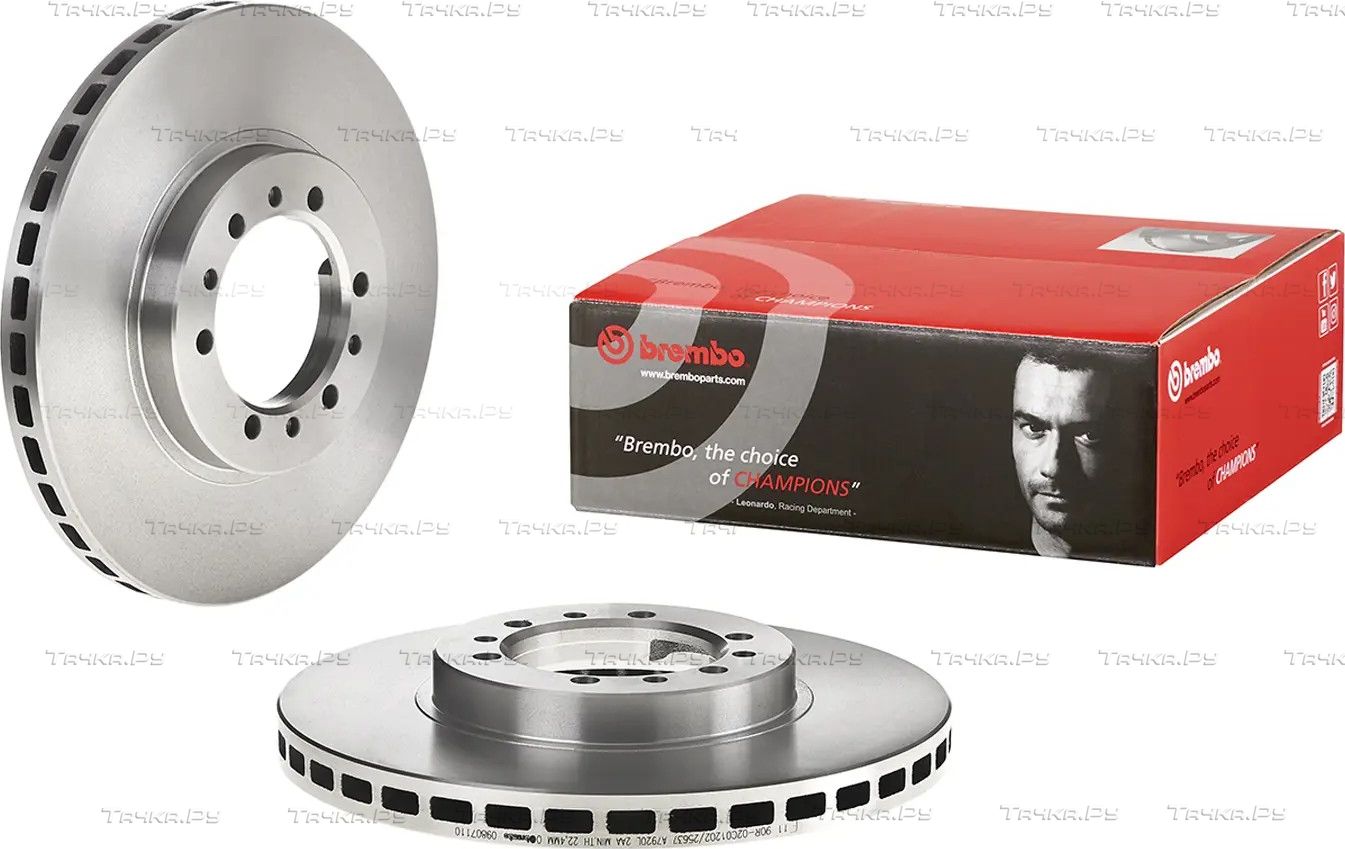 Тормозной диск Brembo передний для Mitsubishi L200 III 1996-2007. Артикул 09.8071.10