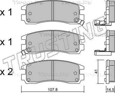 Тормозные колодки Trusting задние для Opel Sintra 1996-1999. Артикул 713.0