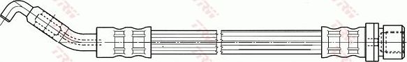 Тормозной шланг TRW задний правый/левый для Toyota Opa I 2000-2005. Артикул PHD535