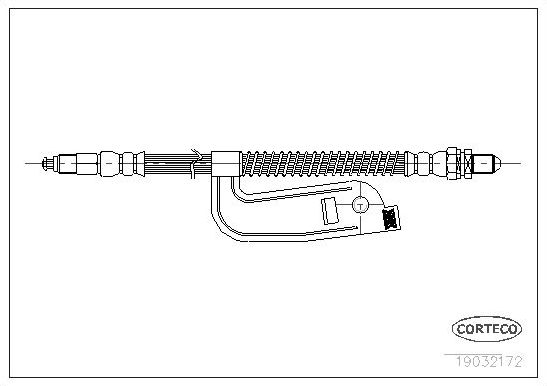 Тормозной шланг Corteco передний левый для Ford Fiesta IV 1995-2003. Артикул 19032172