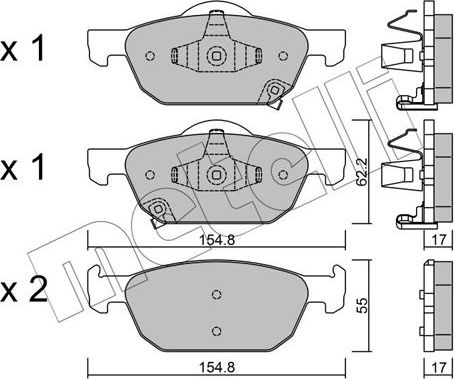 Тормозные колодки Metelli. Артикул 22-0866-0