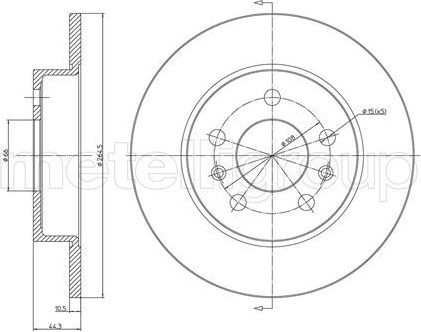 Тормозной диск Trusting задний для Renault Safrane I 1992-2000. Артикул DF180