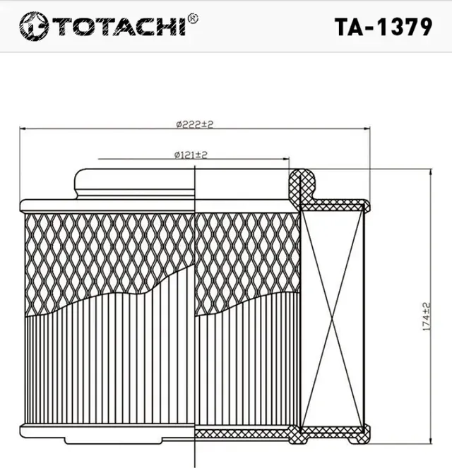 TOTACHI TA-1379 VIC A-1028 OEM 17801-0C010 MANN C 23 107 Totachi. Артикул TA1379