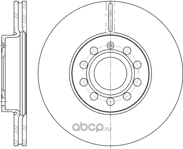 Диск тормозной вентилируемый (G-Brake). Артикул GR02958