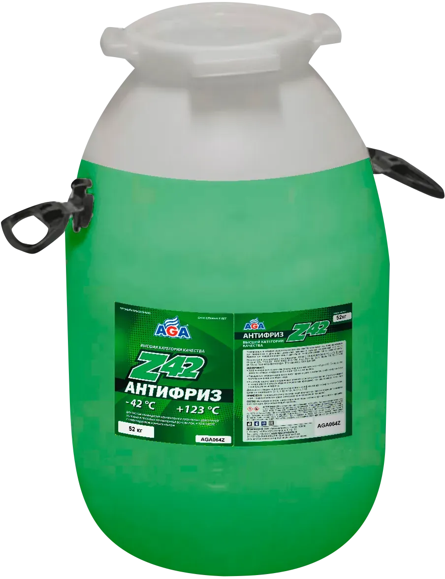 Антифриз  готовый к применению  зеленый -42С 52 кг AGA ANTIFREEZE AGA-Z42  PREMIX AGA. Артикул aga064z