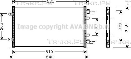 Радиатор охлаждения двигателя AVA для Ford Tourneo Connect II 2015-2026. Артикул FD2665