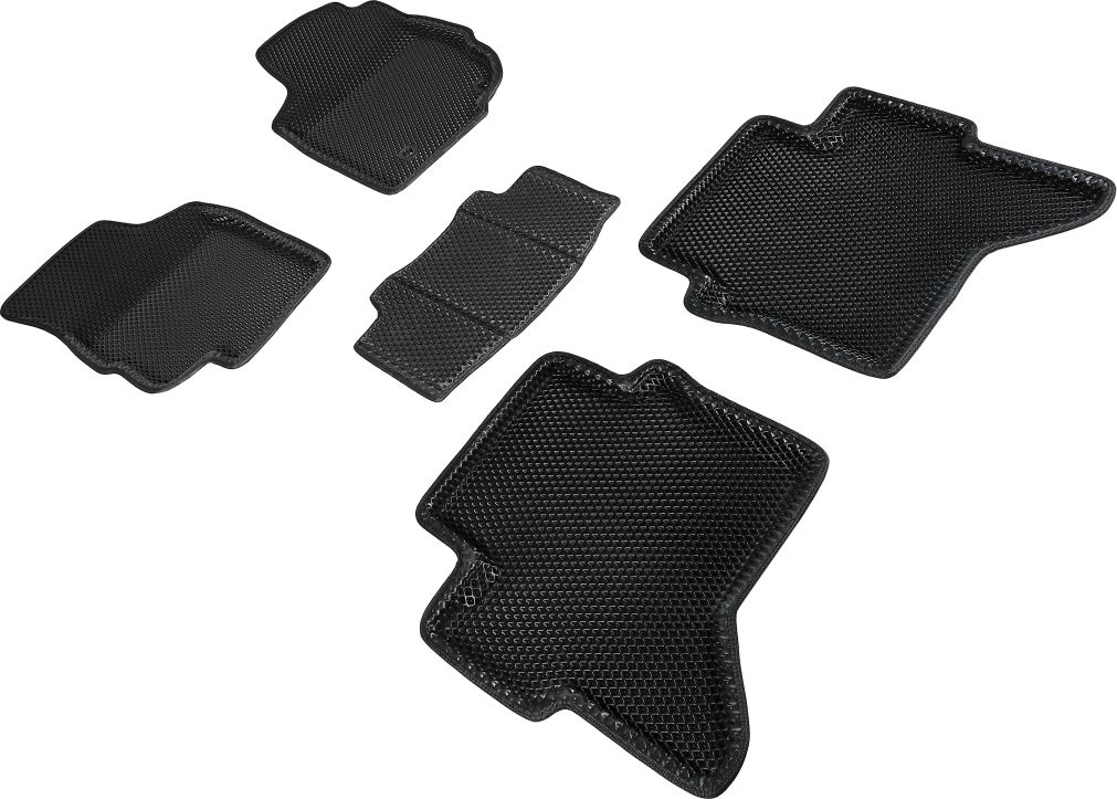 Коврики Seintex 3D EVA ромб для салона Toyota Hilux VII 2012-2015 ЧЕРНЫЕ. Артикул 95353
