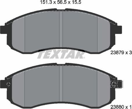 Тормозные колодки Textar. Артикул 2387902