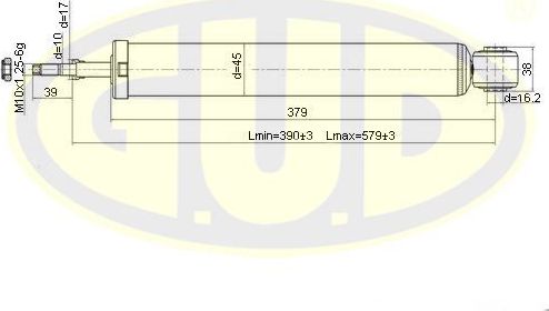 Амортизатор G.U.D.. Артикул GSA777015