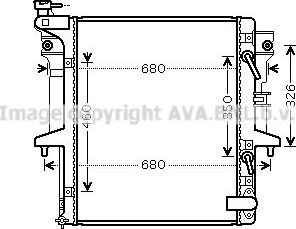 Радиатор охлаждения двигателя AVA. Артикул MT2204