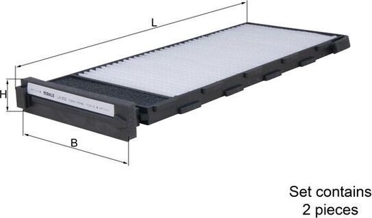 Салонный фильтр Mahle. Артикул LA 932/S