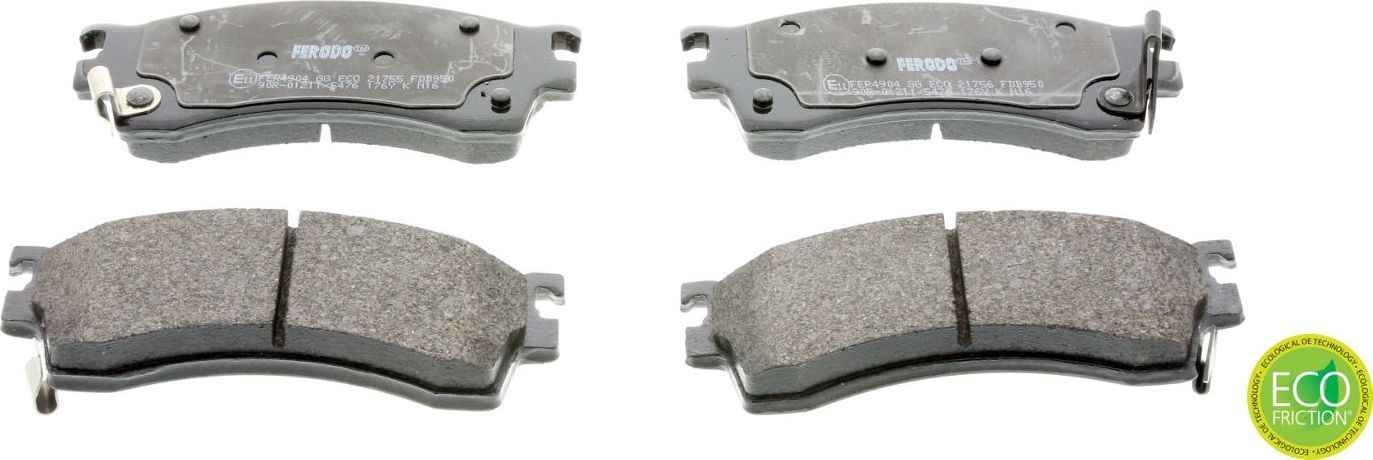 Тормозные колодки Ferodo Premier Eco Friction передние для Mazda Premacy I (CP) 1999-2005. Артикул FDB950