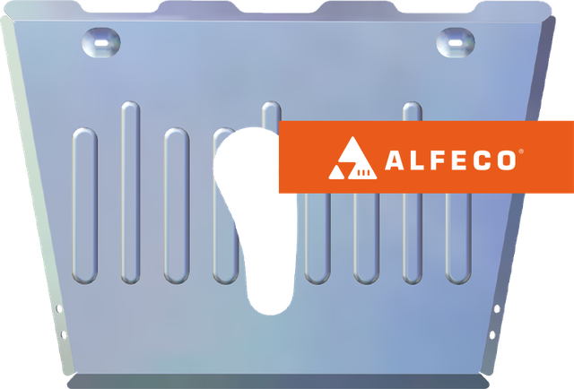 Защита алюминиевая Alfeco (4мм) для картера и КПП Changan CS75 FL 4WD 2018-2026. Артикул ALF.57.05AL4