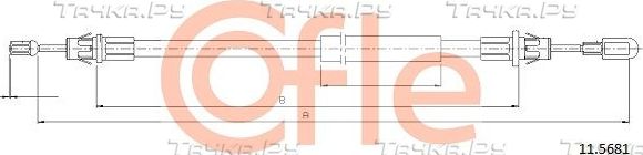 Трос ручника (тросик ручного тормоза) Cofle. Артикул 92.11.5681