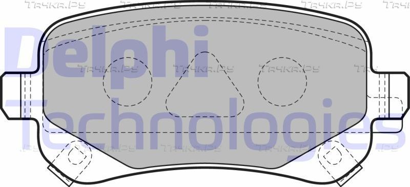 Тормозные колодки Delphi (Low-Metallic). Артикул LP2174