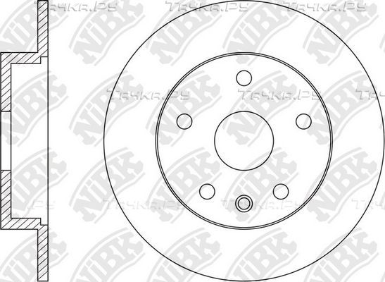 Тормозной диск NiBK задний для Ford Mondeo IV 2007-2015. Артикул RN1591