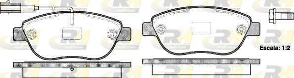 Тормозные колодки RoadHouse передние для Fiat Doblo II 2010-2026. Артикул 2859.11