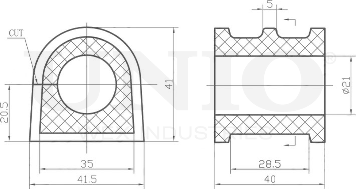 Втулка стабилизатора (Unio). Артикул RMP-10120
