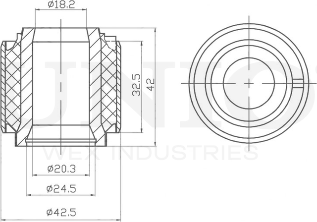 Сайлентблок реактивной тяги (Unio). Артикул RMP-20367