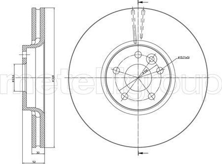 Тормозной диск Metelli. Артикул 23-1272C