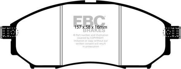 Тормозные колодки EBC Brakes. Артикул DP1671