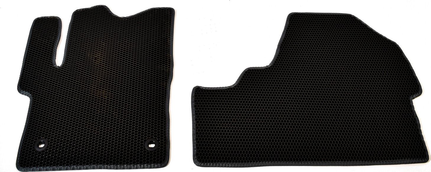 Коврики ТриАВС EVA для салона Citroen Jumpy III 2016-2026 (передняя пара). Черные, серый кант. Артикул TAS2D-1524.01.04