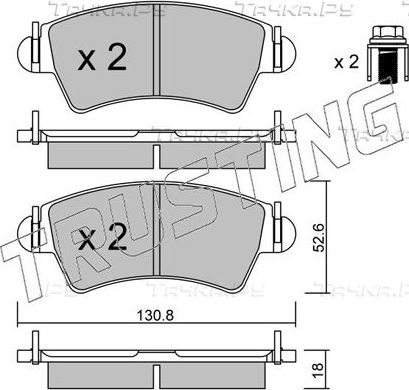 Тормозные колодки Trusting передние для Citroen Xsara 1997-2000. Артикул 322.0