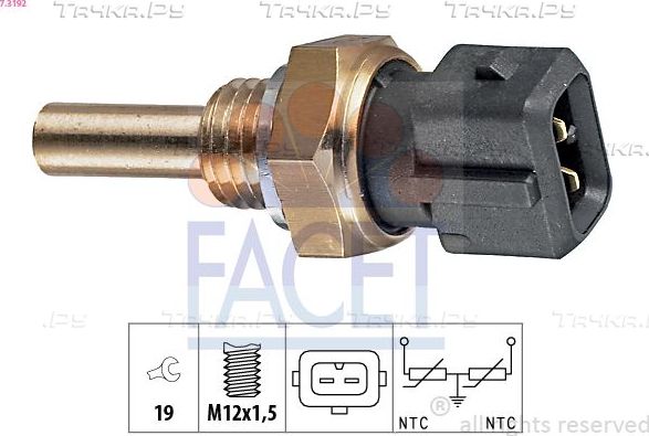 Датчик температуры охлаждающей жидкости Facet Made in Italy - OE Equivalent для Volvo 960 I 1990-1993. Артикул 7.3192