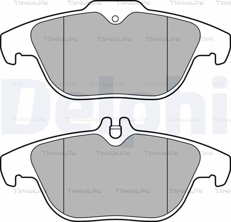 Тормозные колодки Delphi (Low-Metallic) задние для Mercedes-Benz GLK-Класс I (X204) 2008-2015. Артикул LP3288