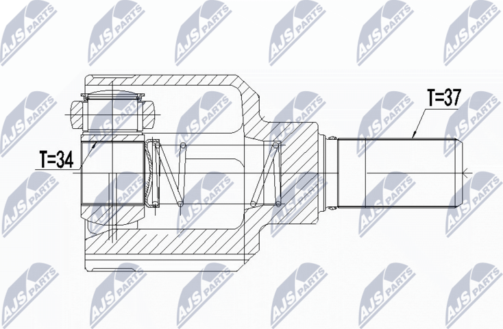 Шрус внутренний (граната) NTY. Артикул NPW-PE-040