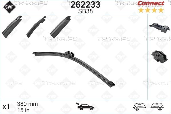 Щетка стеклоочистителя (дворник) SWF задняя для SEAT Tarraco I 2018-2026. Артикул 262233