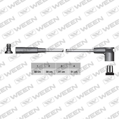 Высоковольтные провода (провода зажигания) (комплект) WEEN для Chevrolet Niva I 2002-2021. Артикул 110-4233