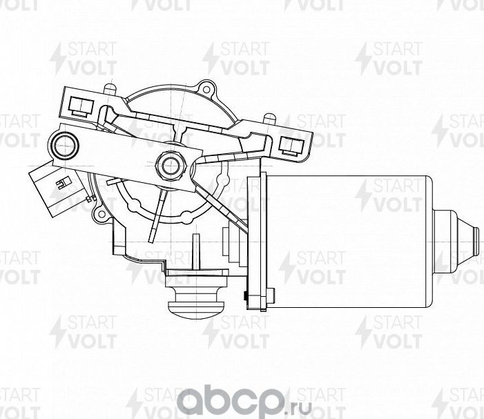 Мотор стеклоочистителя (моторчик дворников) StartVOLT. Артикул VWF 08903