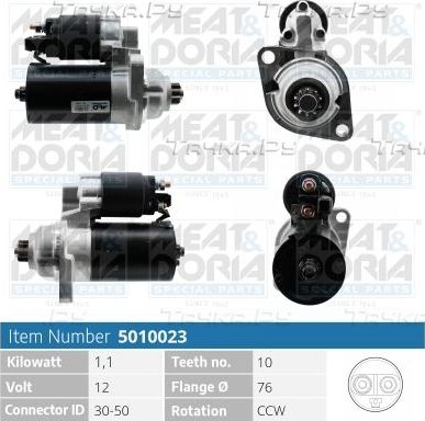 Стартер Meat & Doria для SEAT Cordoba I 2000-2002. Артикул 5010023