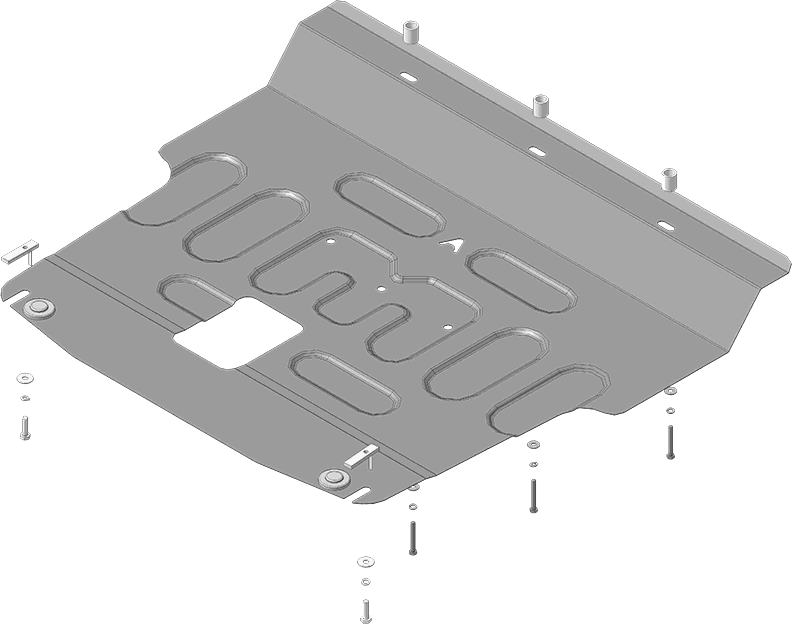 Защита АвтоСтандарт для картера, КПП Kia Sorento II рестайлинг 2012-2020. Артикул 51001