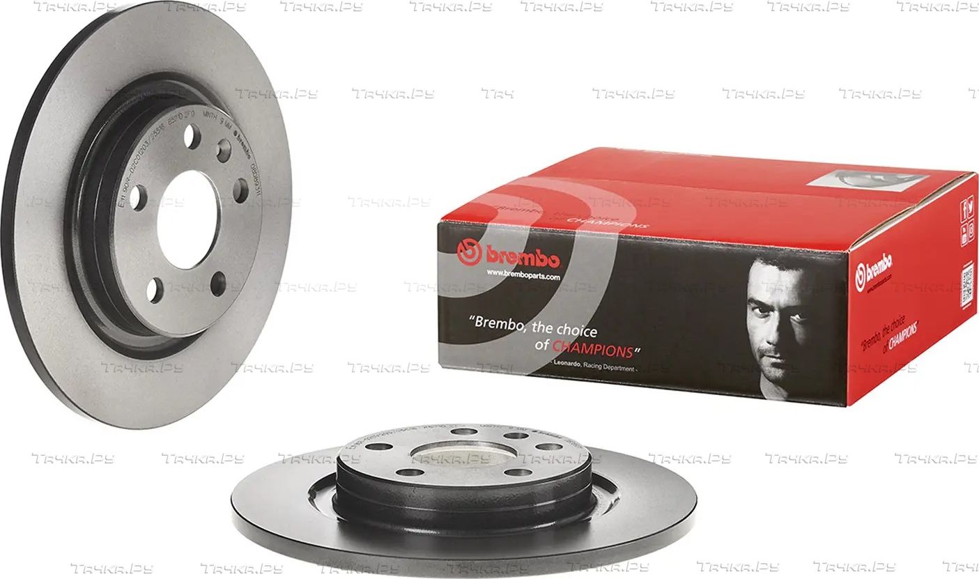Тормозной диск Brembo PRIME LINE - UV Coated задний для Volvo XC40 I 2017-2026. Артикул 08.D893.11