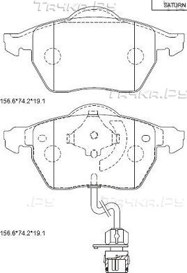 Тормозные колодки Asimco передние для Saab 9-5 I 1998-2009. Артикул KD7718