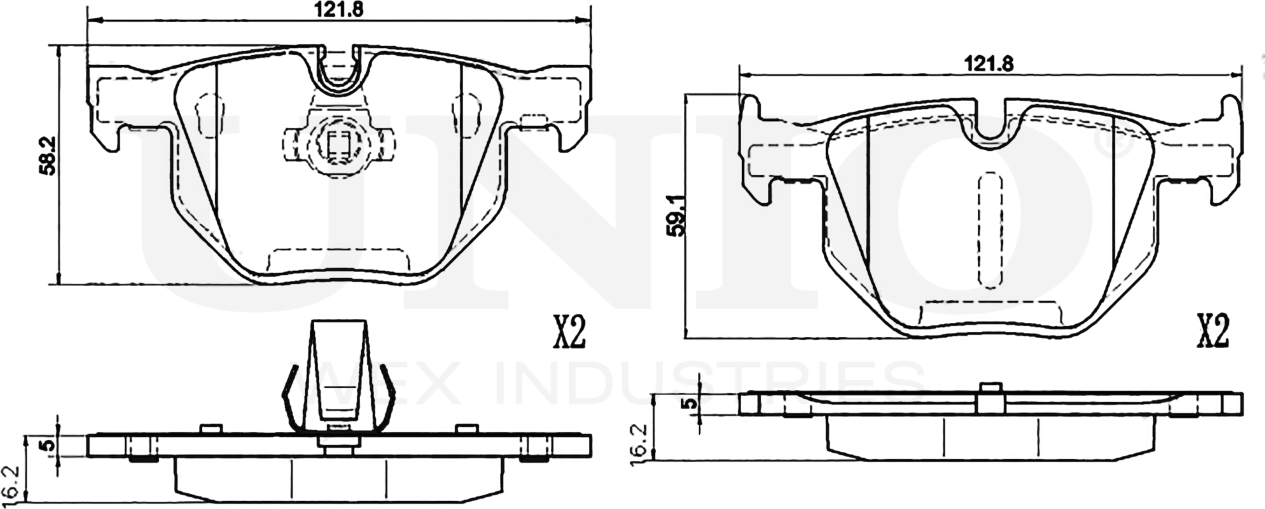 Колодки тормозные дисковые, комплект (Unio). Артикул BRP-20013