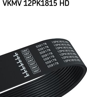 Приводной ремень поликлиновой SKF. Артикул VKMV 12PK1815 HD