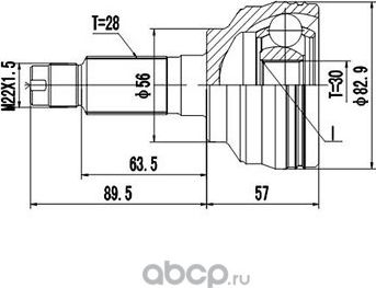 ШРУС (Dynamatrix-Korea). Артикул DCV834010