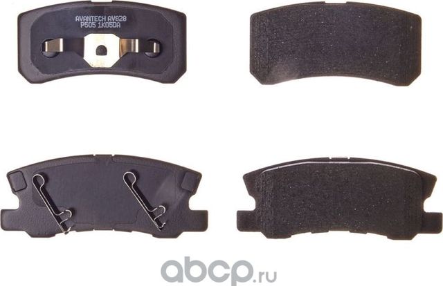 Колодки тормозные дисковые (противоскрипная пластина в компл.) (Avantech). Артикул AV828